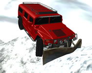 Winter snow plow jeep driving traktoros HTML5 játék