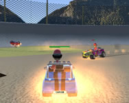Demolition cartoon car crash derby traktoros HTML5 játék